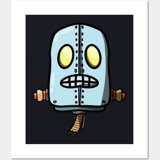 Comic Robot Head Posters and Art